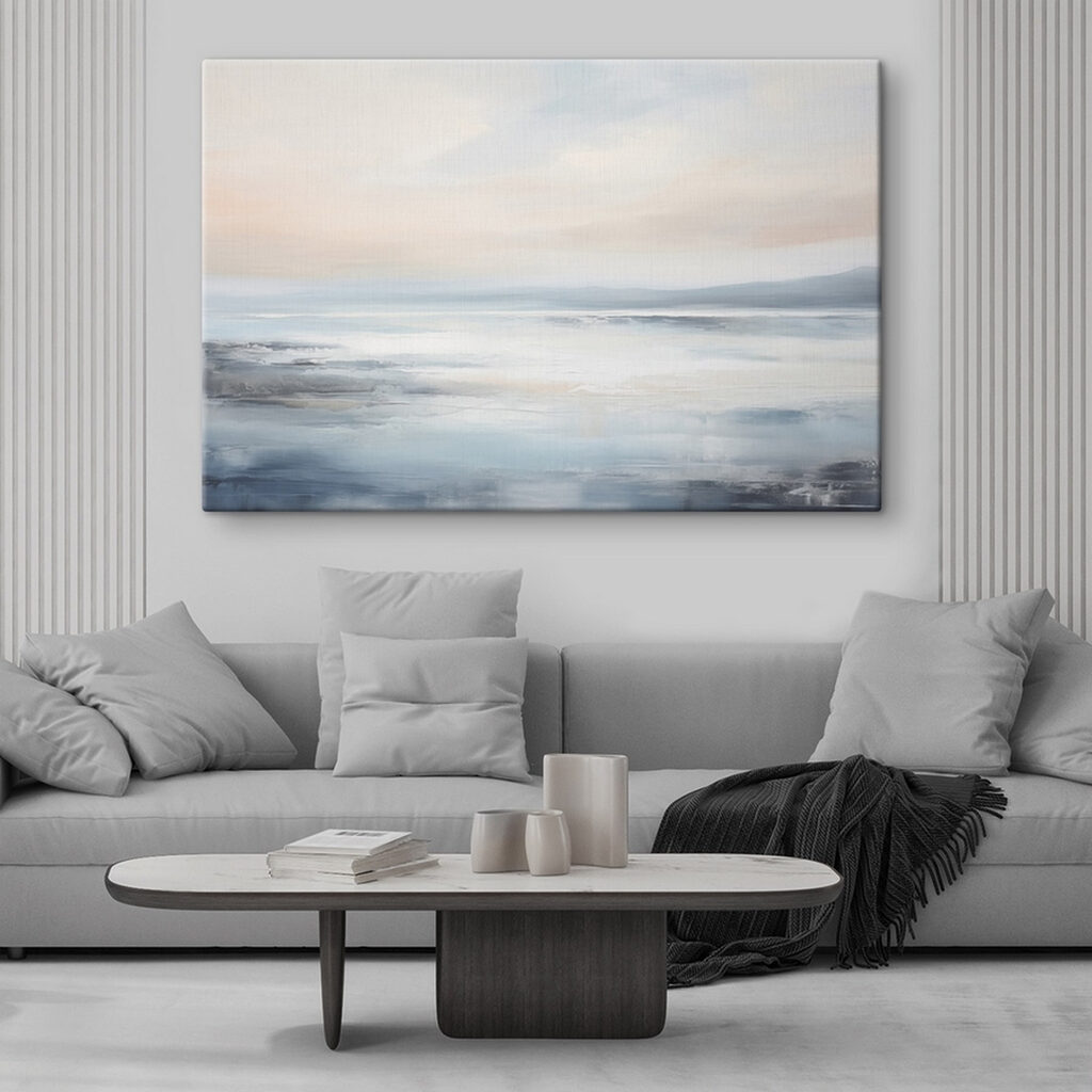 Bleke kustlijn onder avondwaas — interieur 2