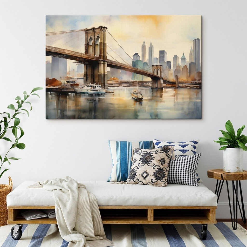 Brooklyn Bridge in aquarel — interieur 2