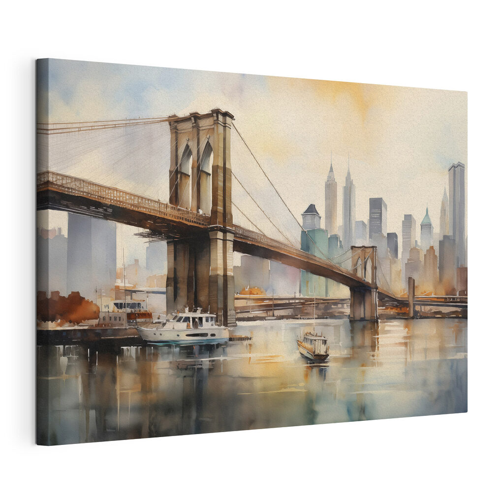 Brooklyn Bridge in aquarel — productweergave