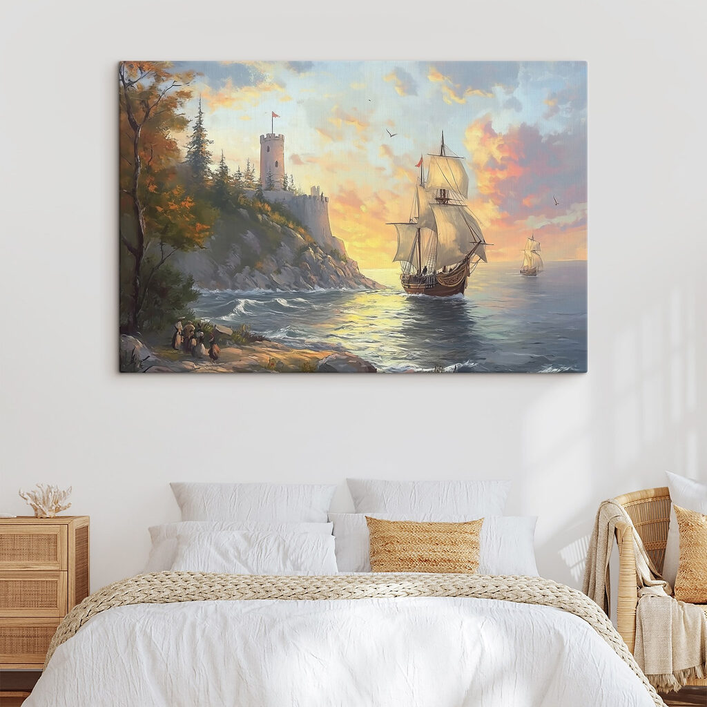 Zeilen onder een kasteelrots — interieur 1