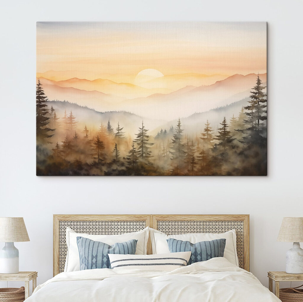 Dennen onder gouden bergnevel — interieur 2