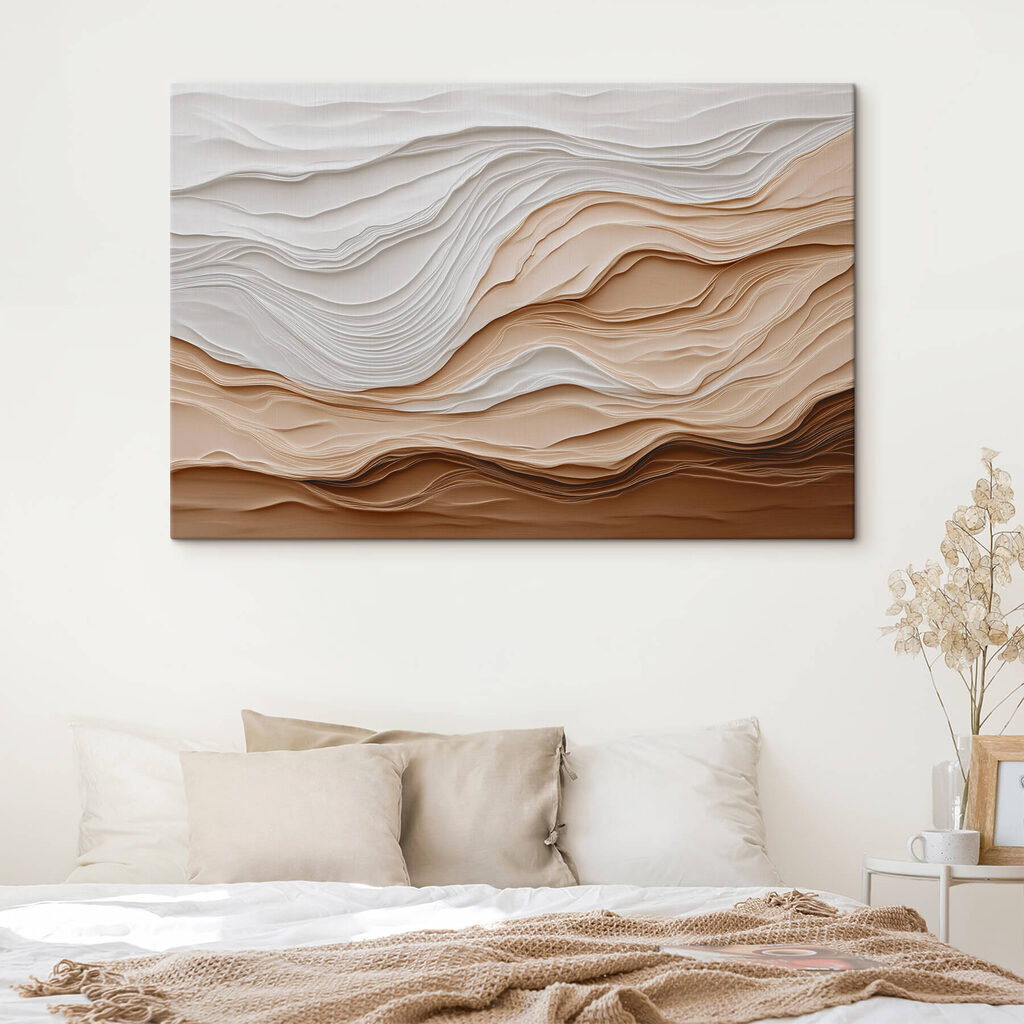 Golvende lagen in zandtinten — interieur 2