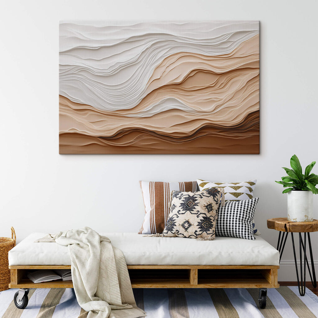 Golvende lagen in zandtinten — interieur 3