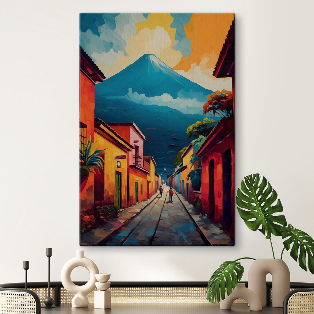 Straat naar blauwe vulkaan — interieur 2