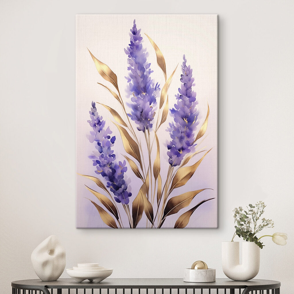 Lavendel met goudkleurige bladeren — interieur 1