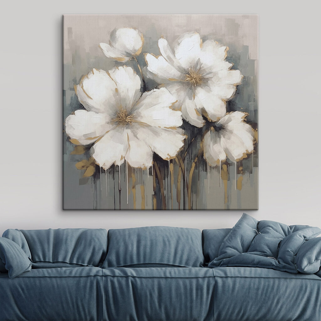 Bloemen in grijze vegen — interieur 1