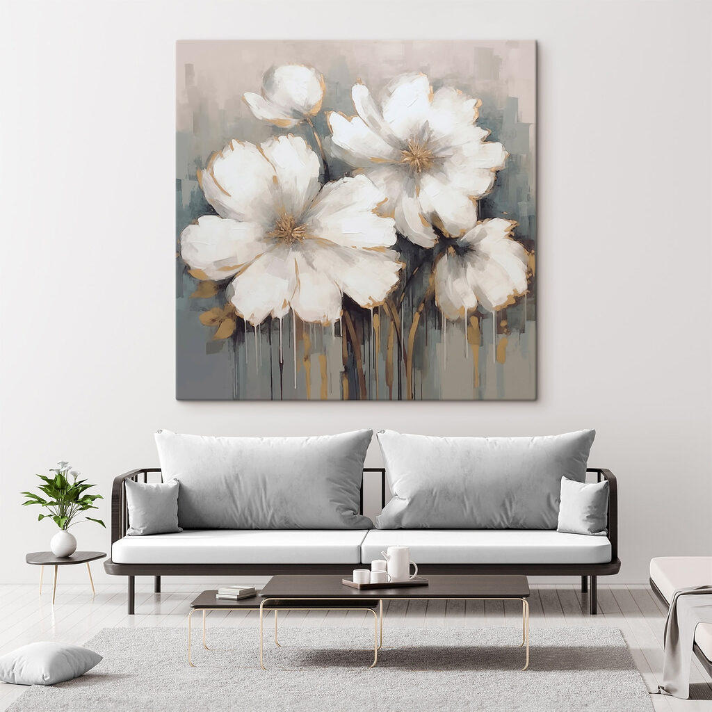 Bloemen in grijze vegen — interieur 2