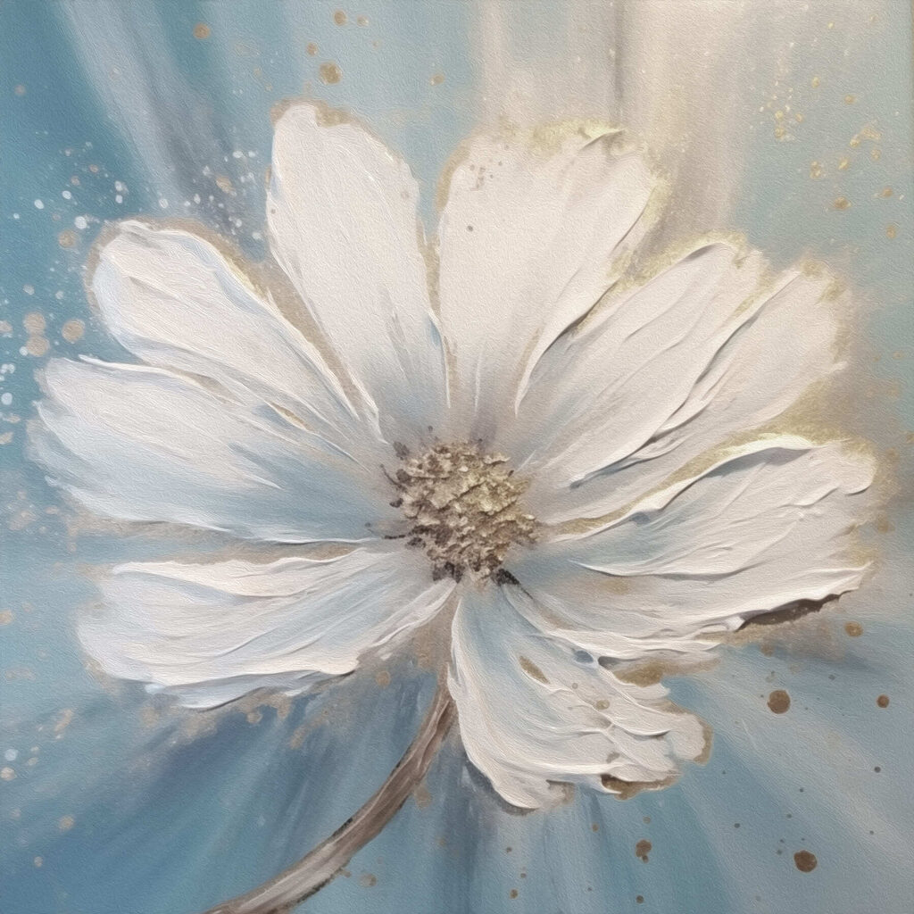 Een bloem vol zilverlicht — volledig ontwerp