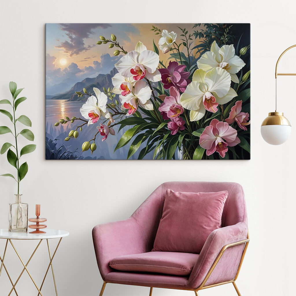 Orchideeën voor een avondmeer — interieur 1