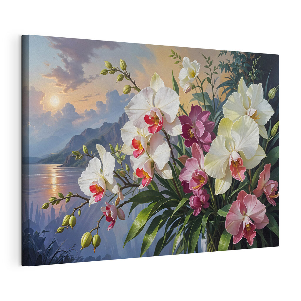 Orchideeën voor een avondmeer — productweergave