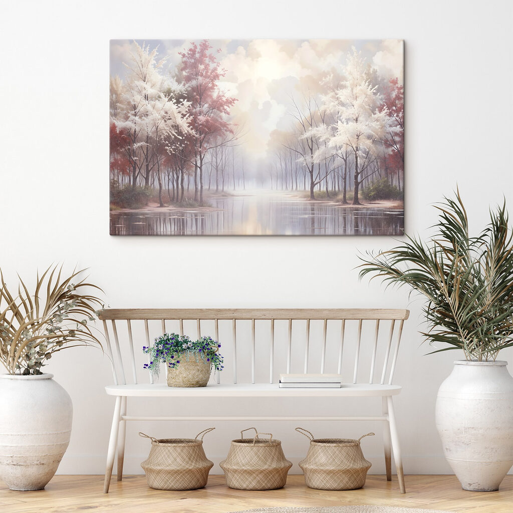 Een bomenlaan in poederroze — interieur 2