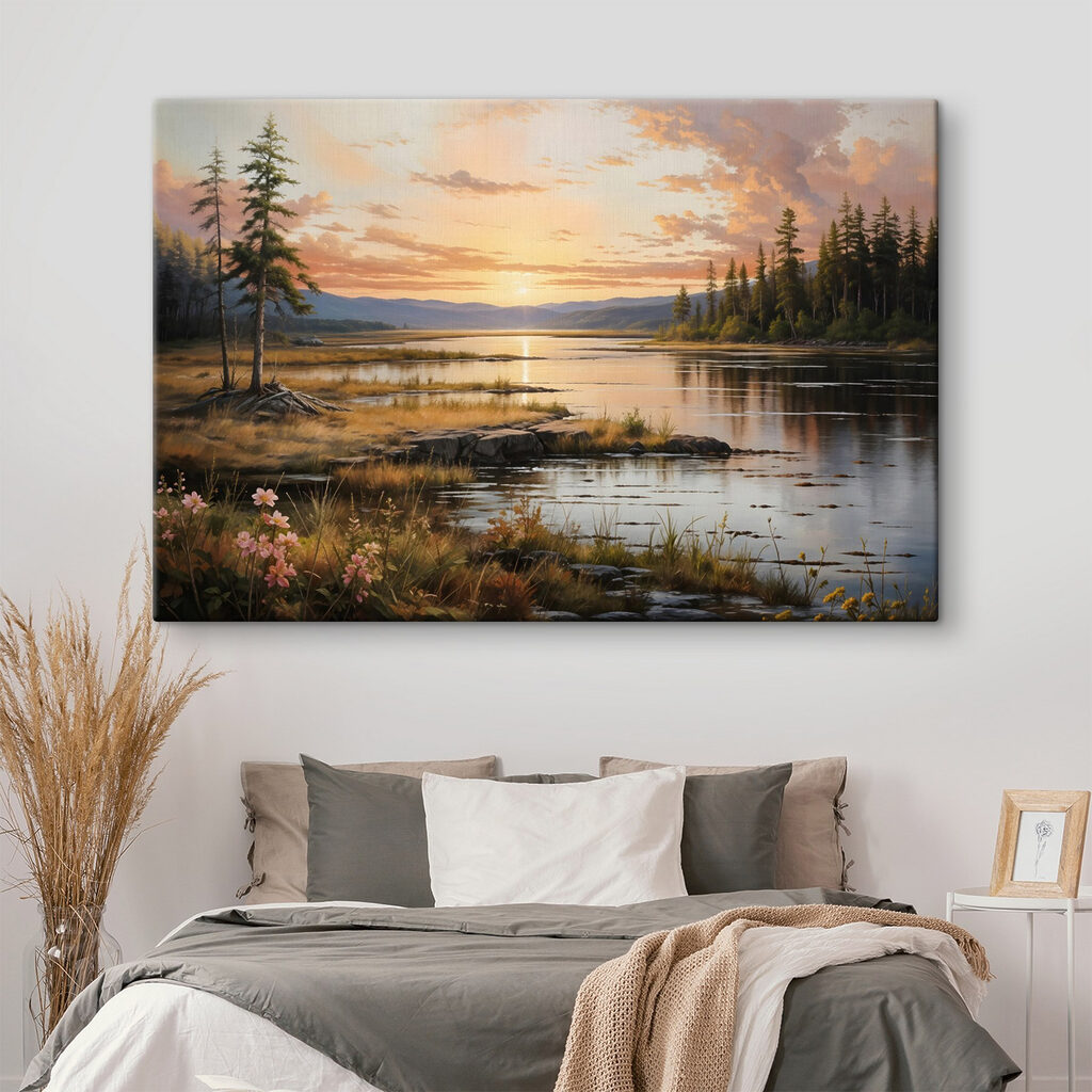 Avondstilte aan een dennenmeer — interieur 1