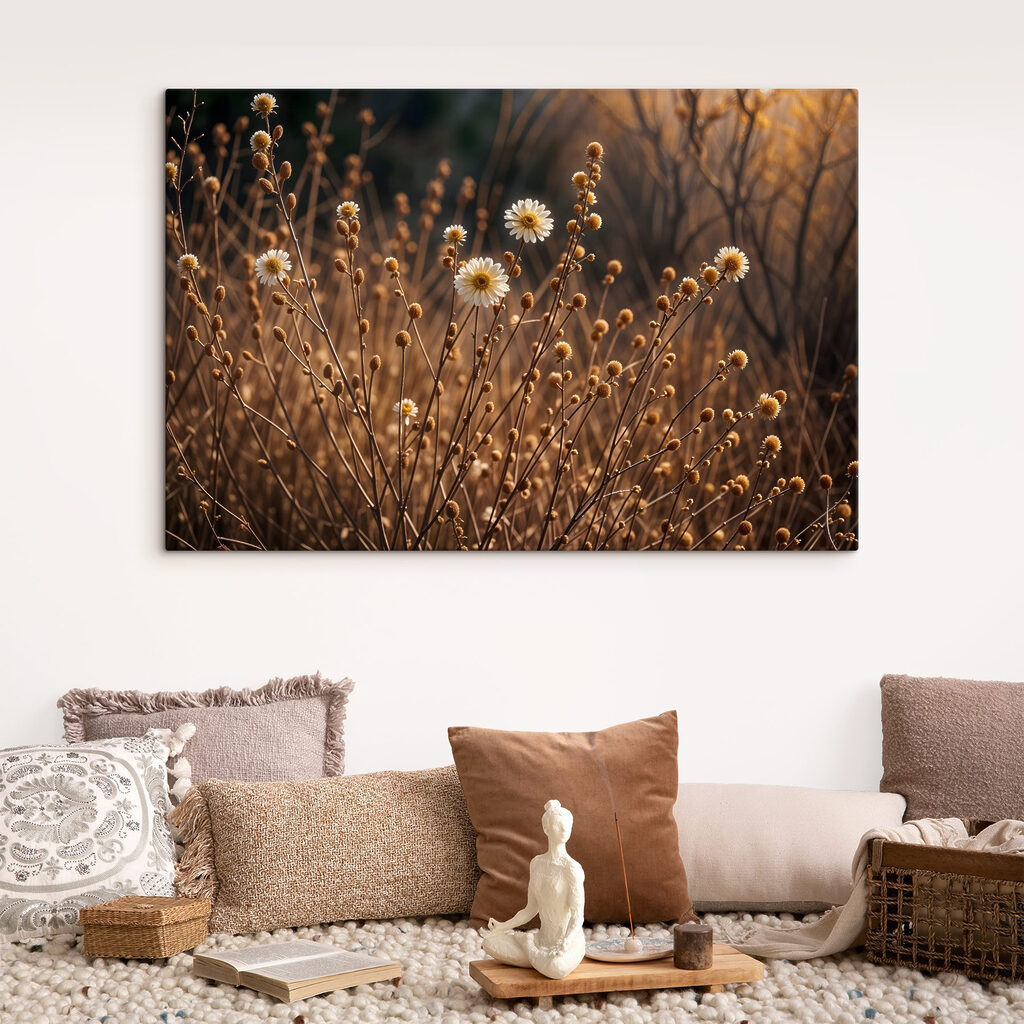 Droge stelen in tegenlicht — interieur 2