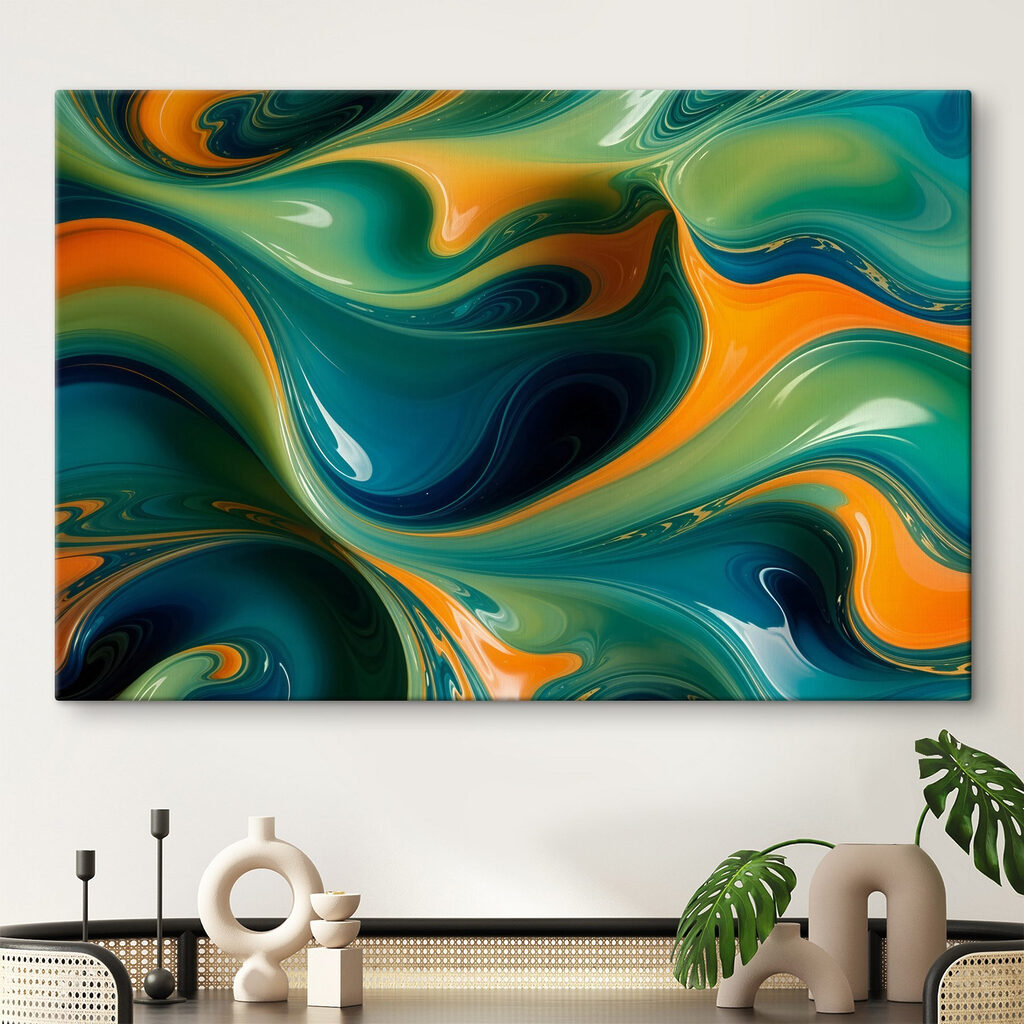 Groen stroomt door oranje — interieur 1
