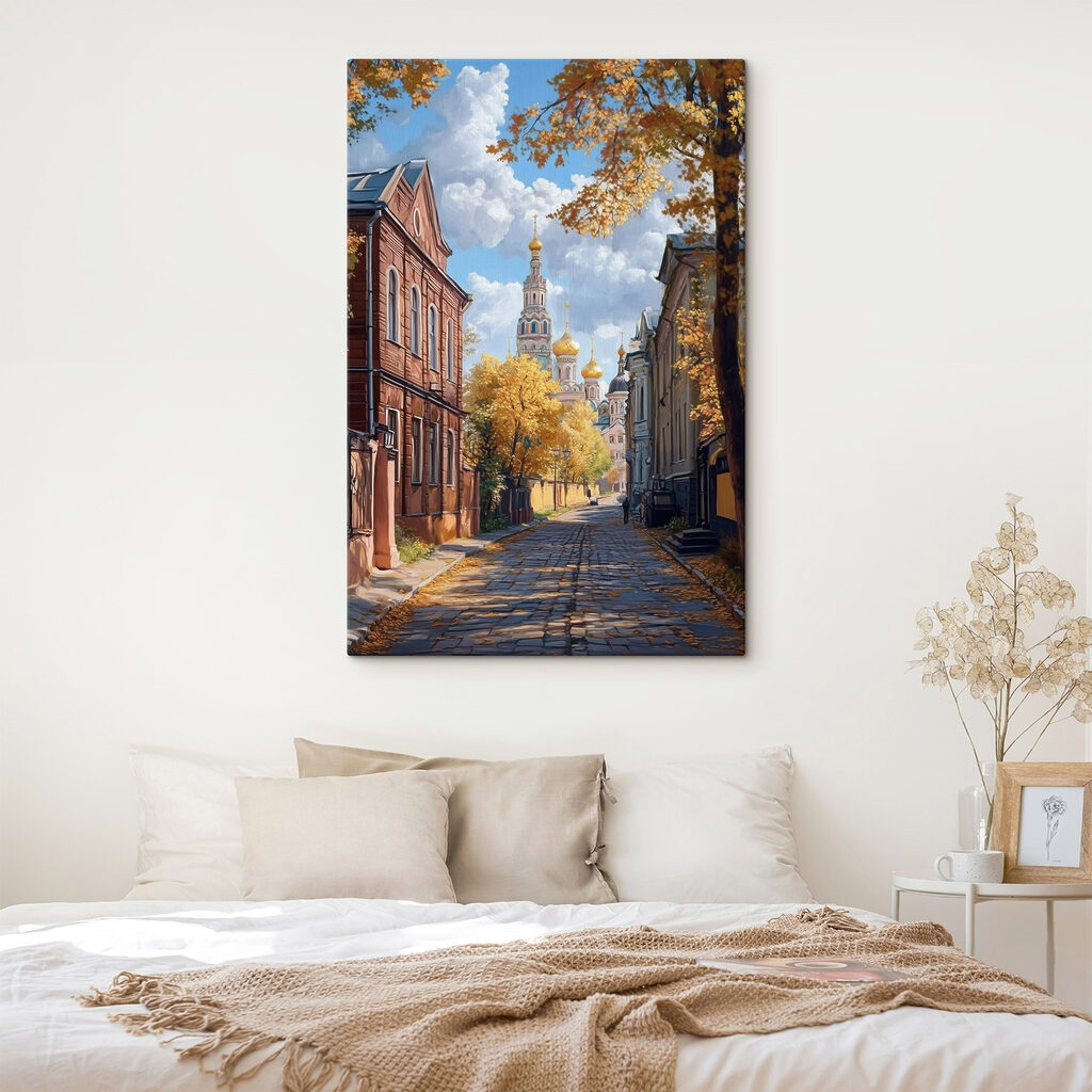 Gouden koepel boven straat — interieur 1