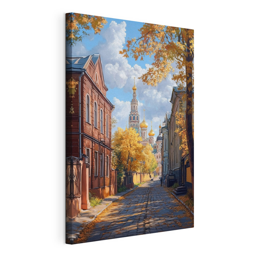 Gouden koepel boven straat — productweergave