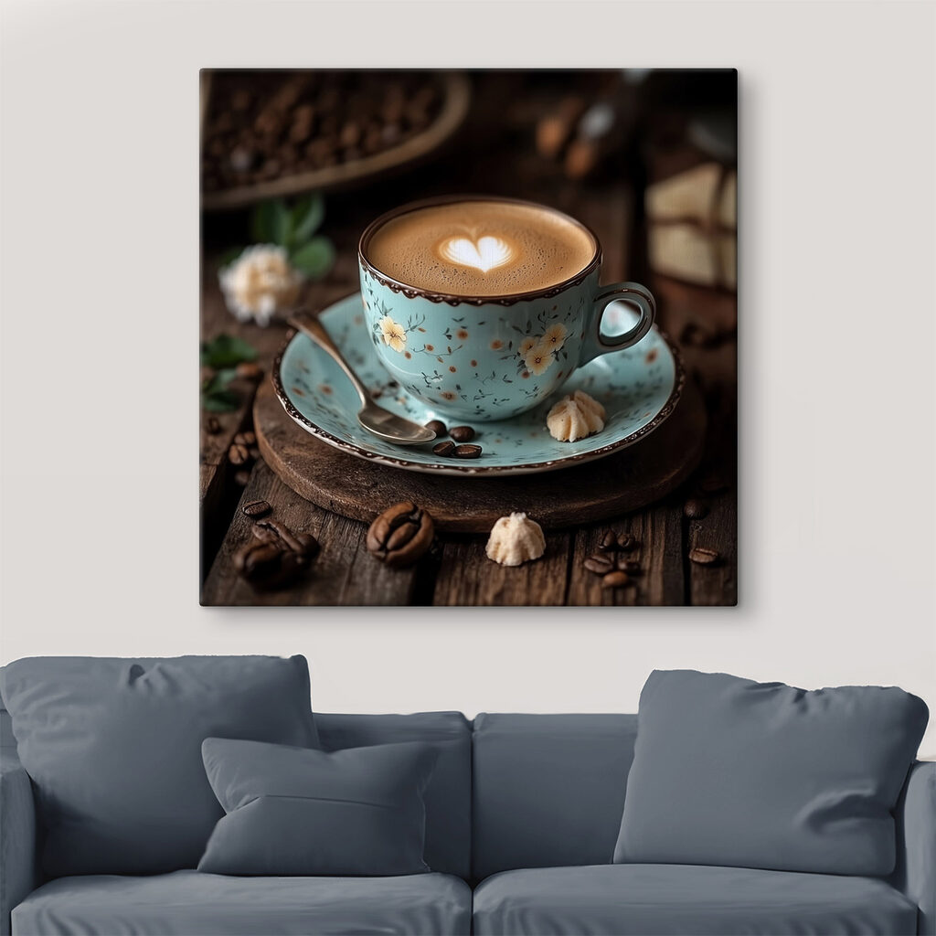 Cappuccinohart in turquoise kopje — interieur 1