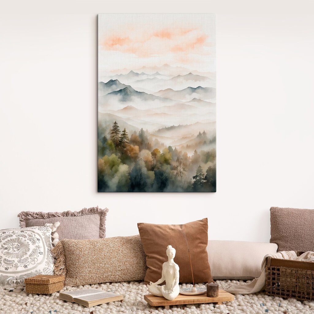 Bergdal onder abrikooskleurige lucht — interieur 2