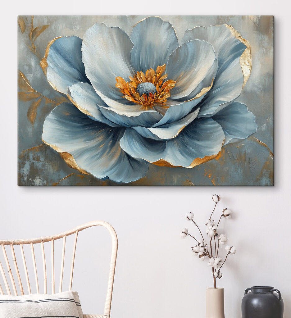 Blauwgrijze kelk ontvouwt zich — interieur 3