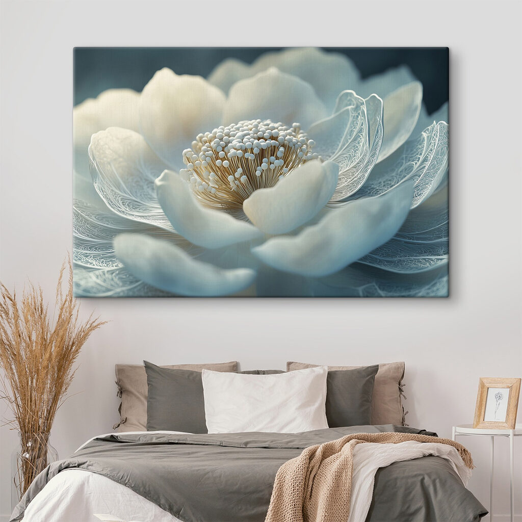 Witte bloem, ragfijne nerven — interieur 2