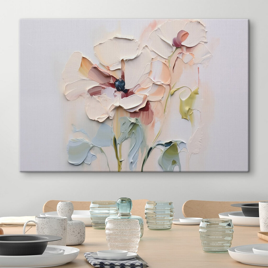 Pastelbloemen op bleke verf — interieur 1