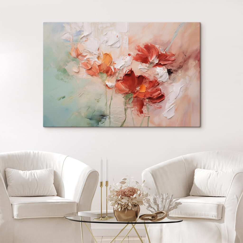 Rode bloei in verfstreken — interieur 2