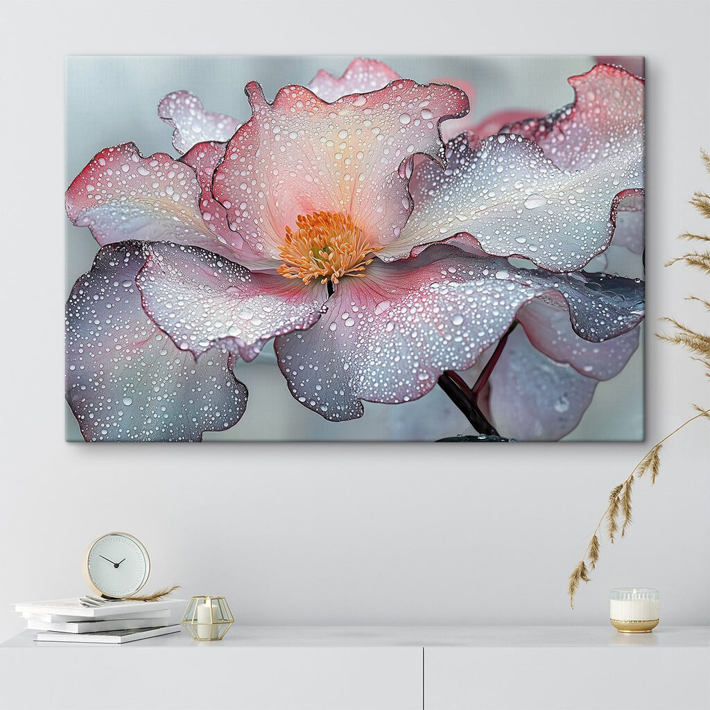 Roze bloem vol dauwlicht — interieur 3