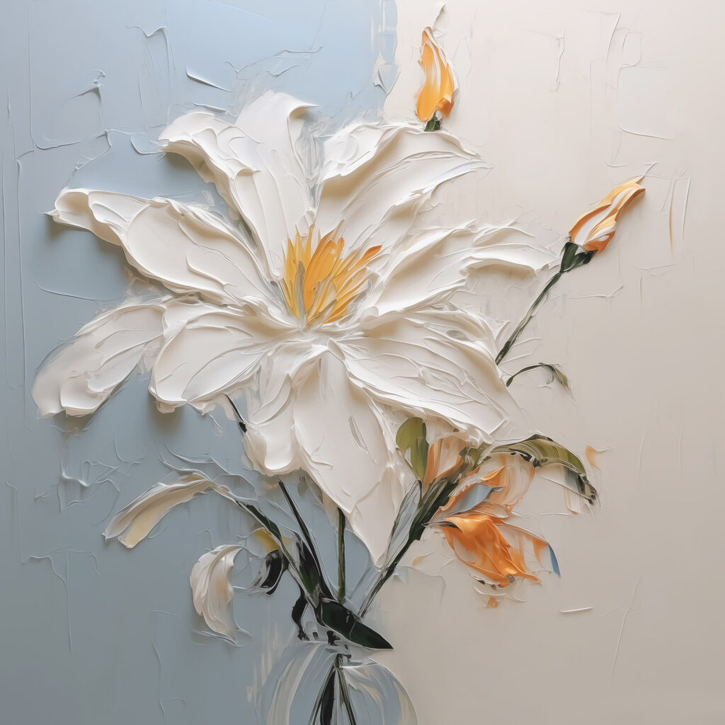 Bloemen op koele stelen — volledig ontwerp