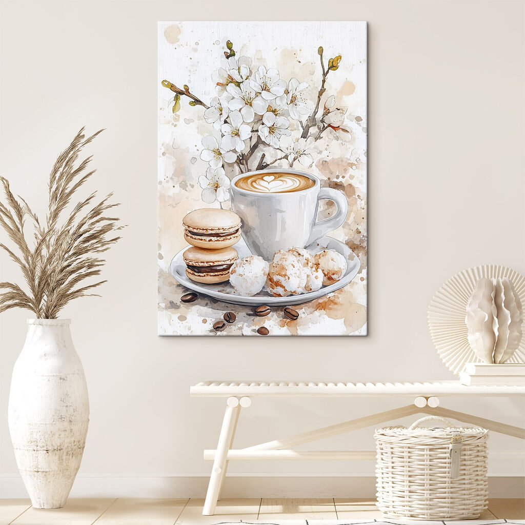 Cappuccino bij witte bloesem — interieur 2