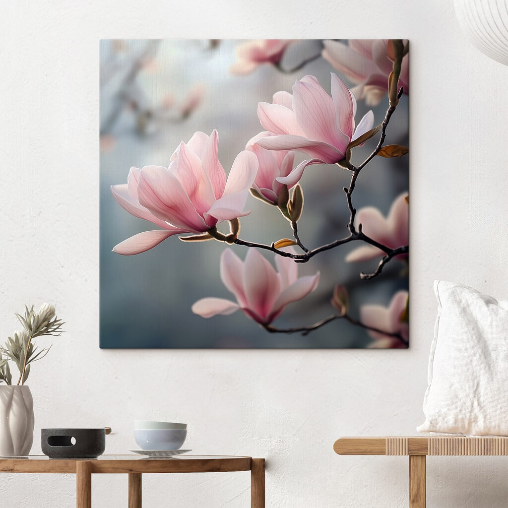 Magnolia’s in roze tegenlicht — interieur 1