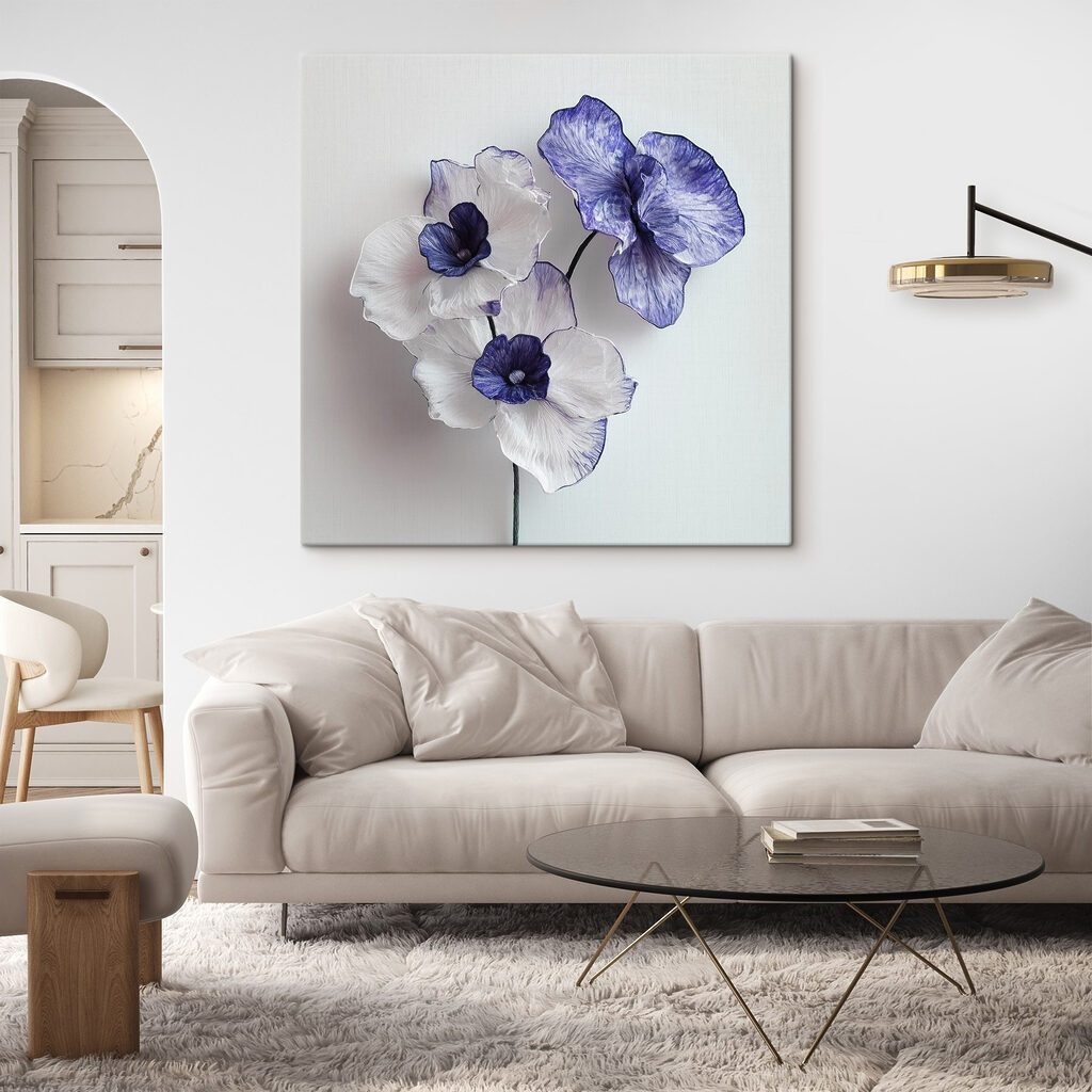Orchideeën met blauwe randen — interieur 2