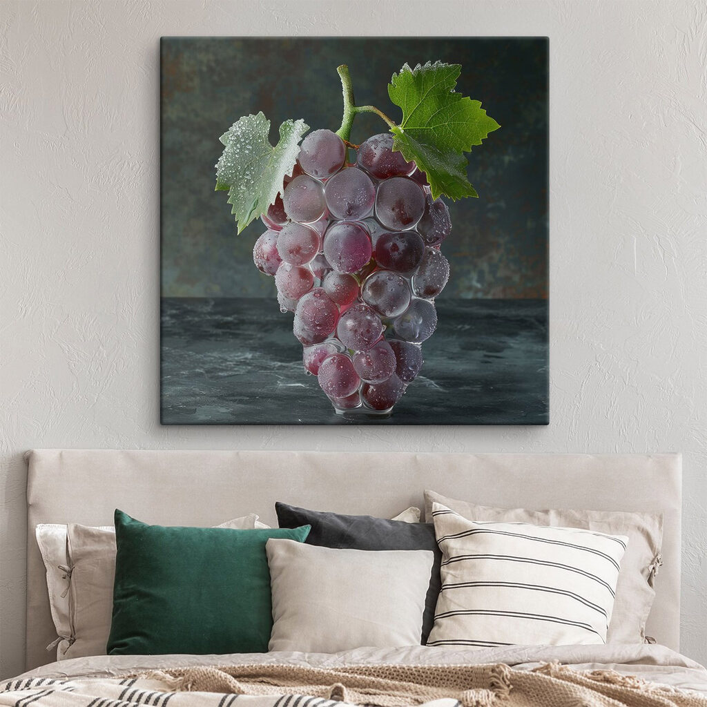 Paarse druiven in nevel — interieur 2