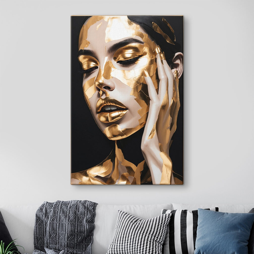 Gouden licht over gezicht — interieur 2