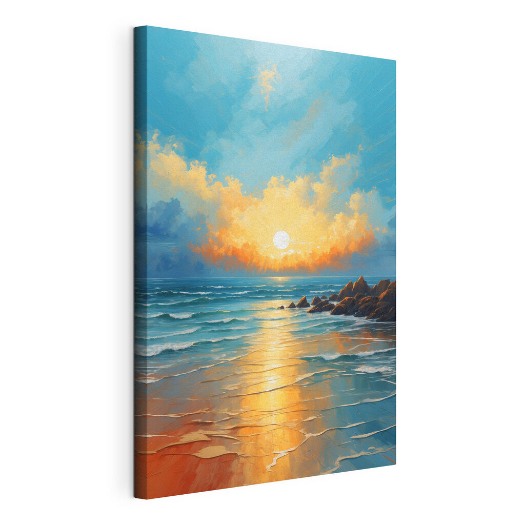 Avondzon op turquoise branding — productweergave