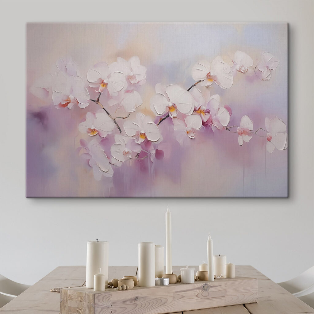 Orchideeën in zachte lilatinten — interieur 1