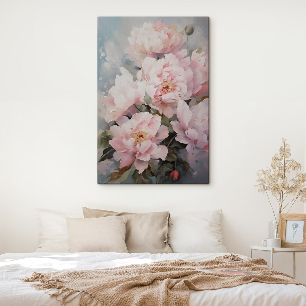 Pioenrozen in koele verfslierten — interieur 2