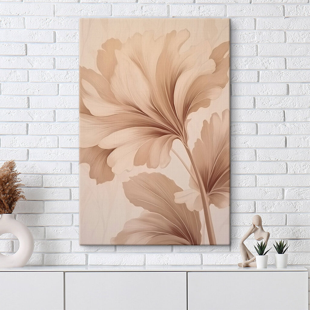 Zandkleurige bloem met vouwen — interieur 2