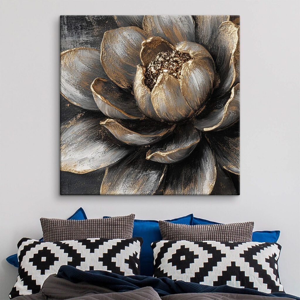 Bloem tussen donkere goudaders — interieur 2
