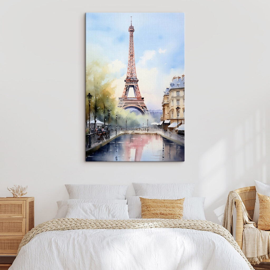 Eiffeltoren boven zachte rivierkleuren — interieur 2