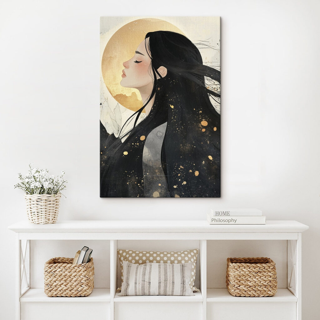 Haar profiel voor goudgeel — interieur 2