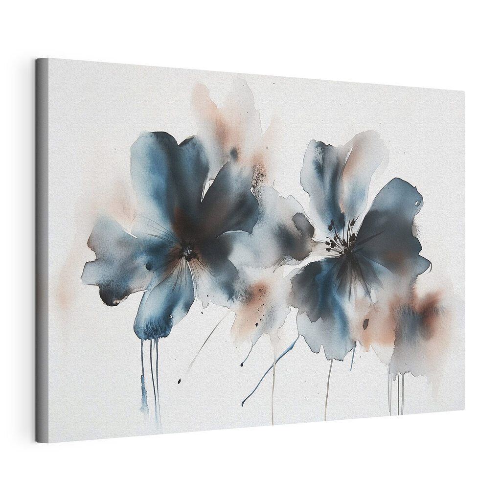Twee bloemen in blauwgroen — productweergave