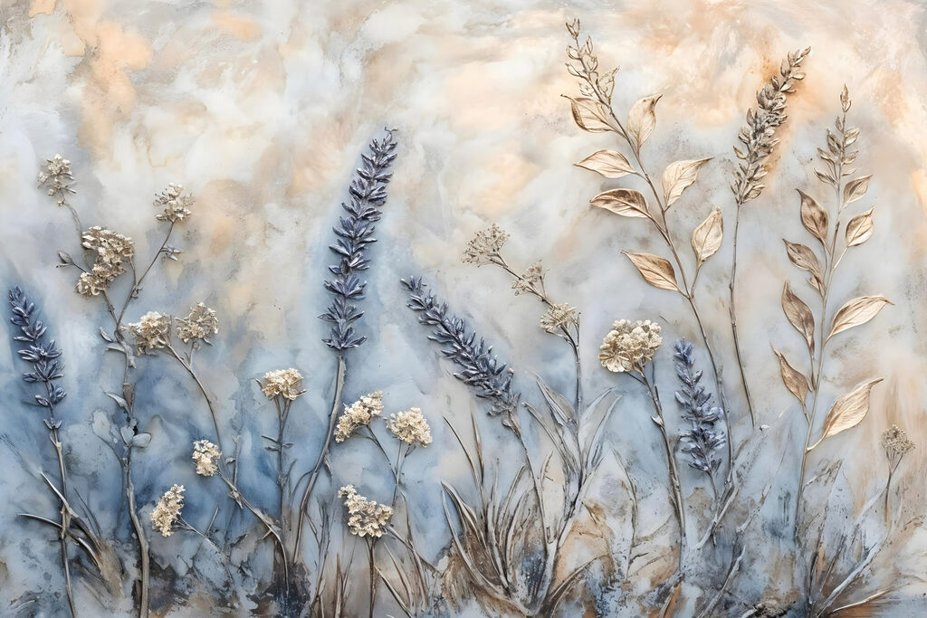 Bloemen in ochtendlicht — volledig ontwerp
