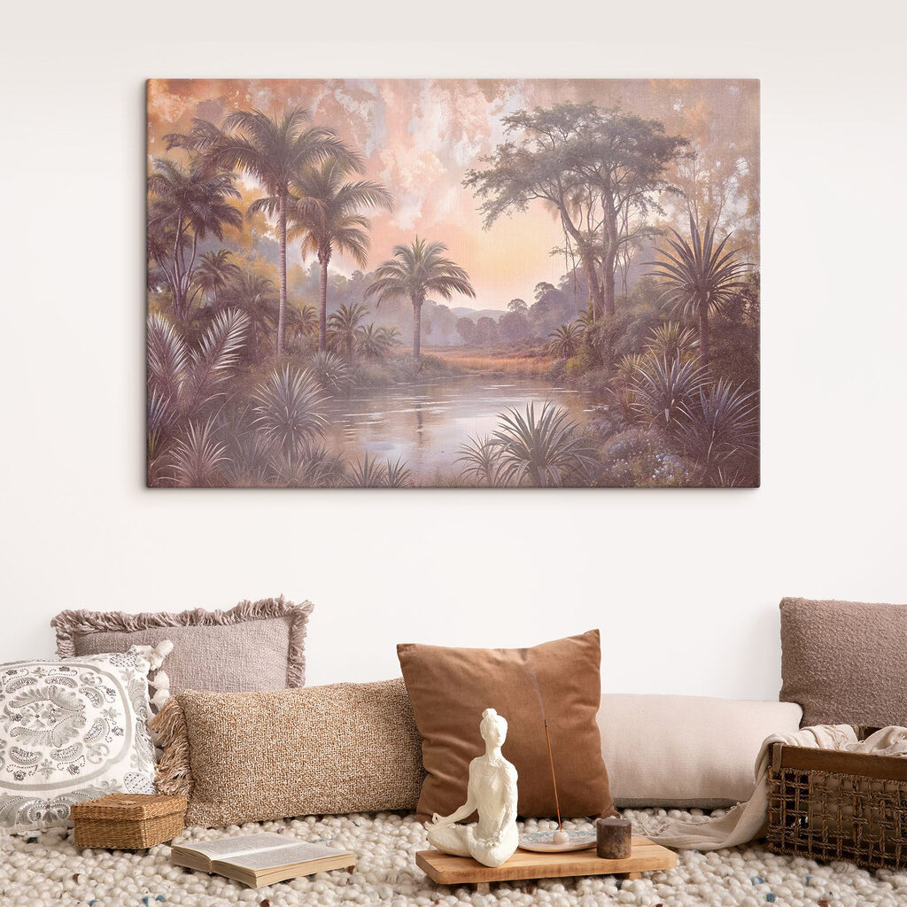 Een tropenrivier in ochtendroze — interieur 1