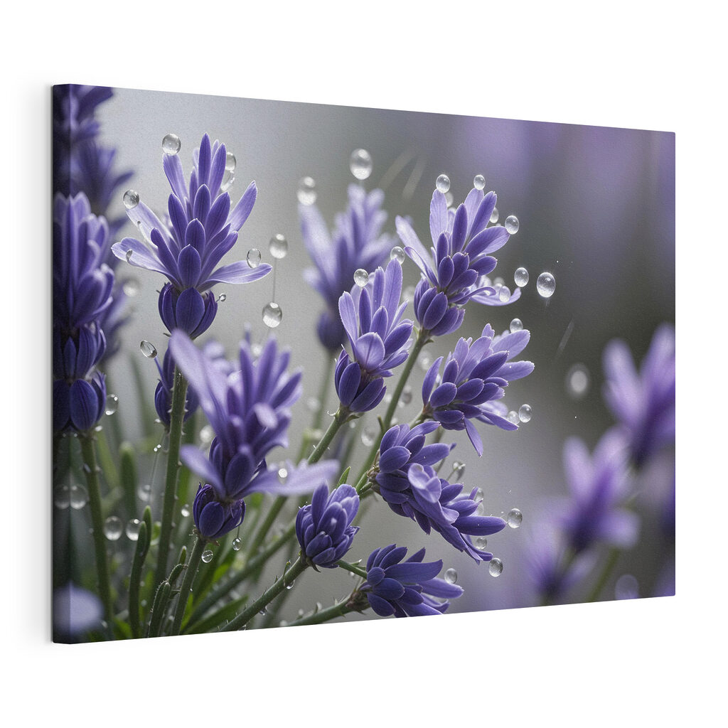 Lavendel met heldere dauwdruppels — productweergave