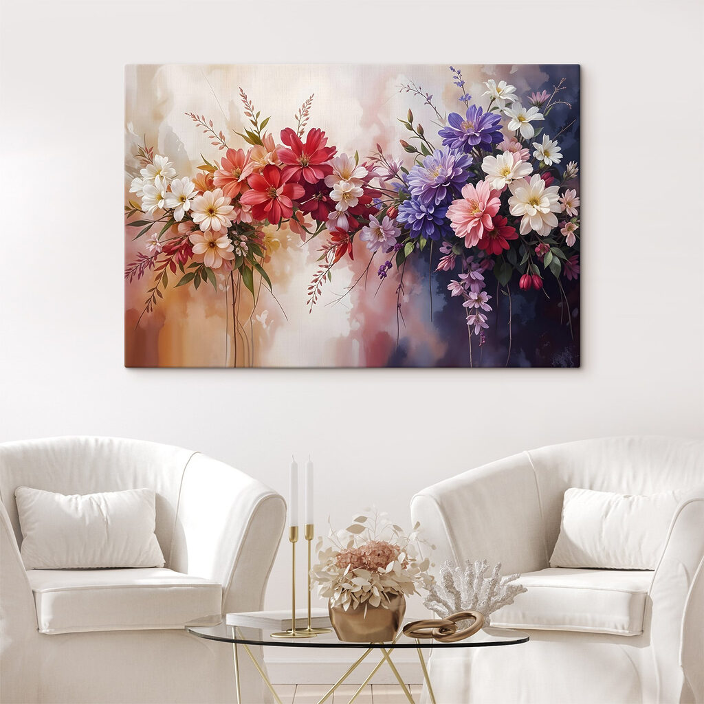 Twee kleurrijke boeketten samen — interieur 2