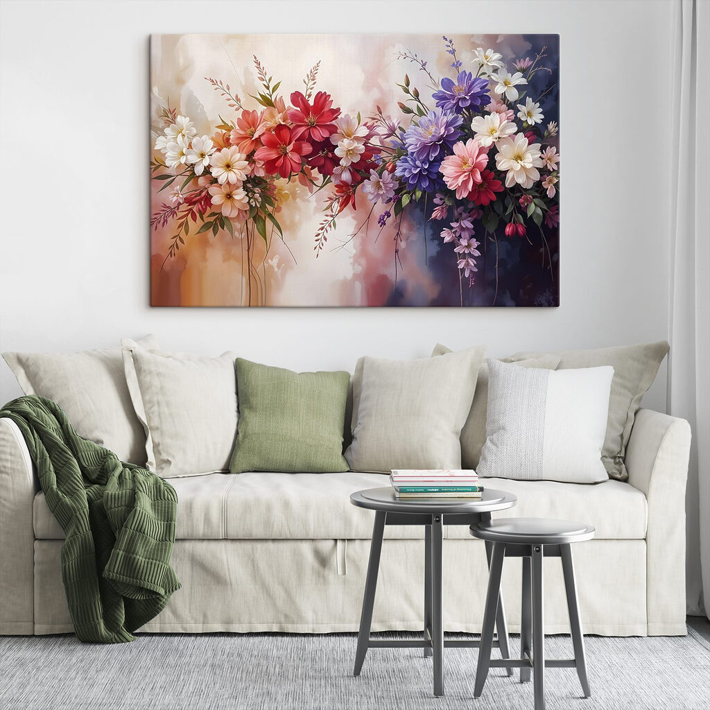 Twee kleurrijke boeketten samen — interieur 1
