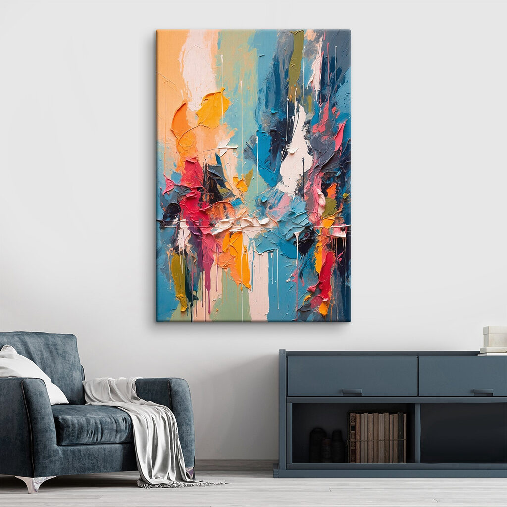 Kleurstreken in verticale banen — interieur 1
