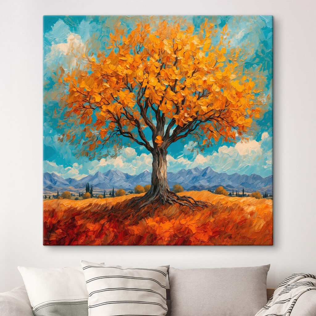 Oranje kruin boven blauw — interieur 1