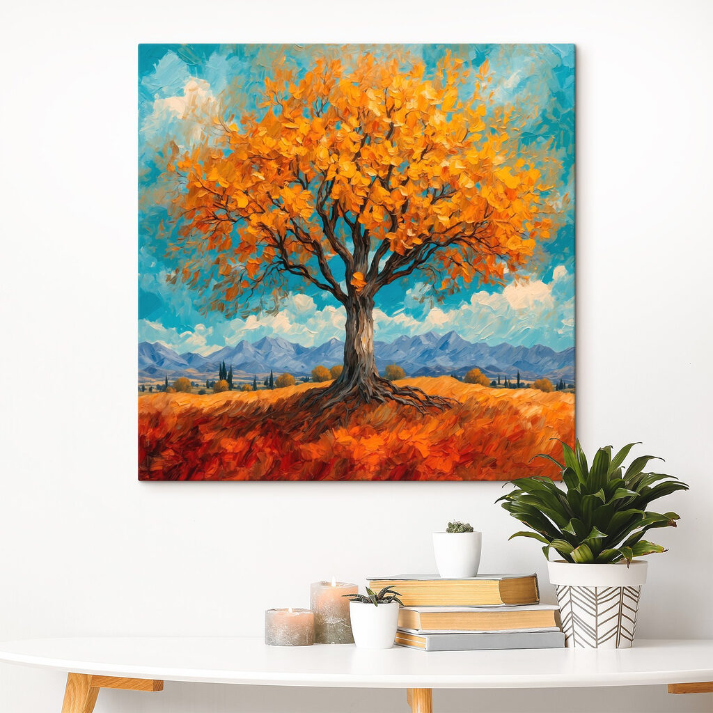 Oranje kruin boven blauw — interieur 3