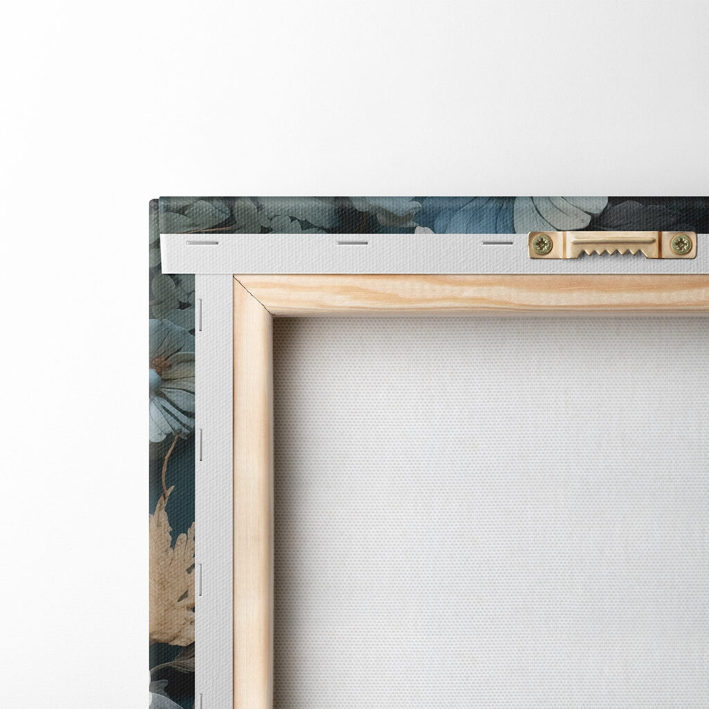 Witte uil tussen bloemen — achterkant